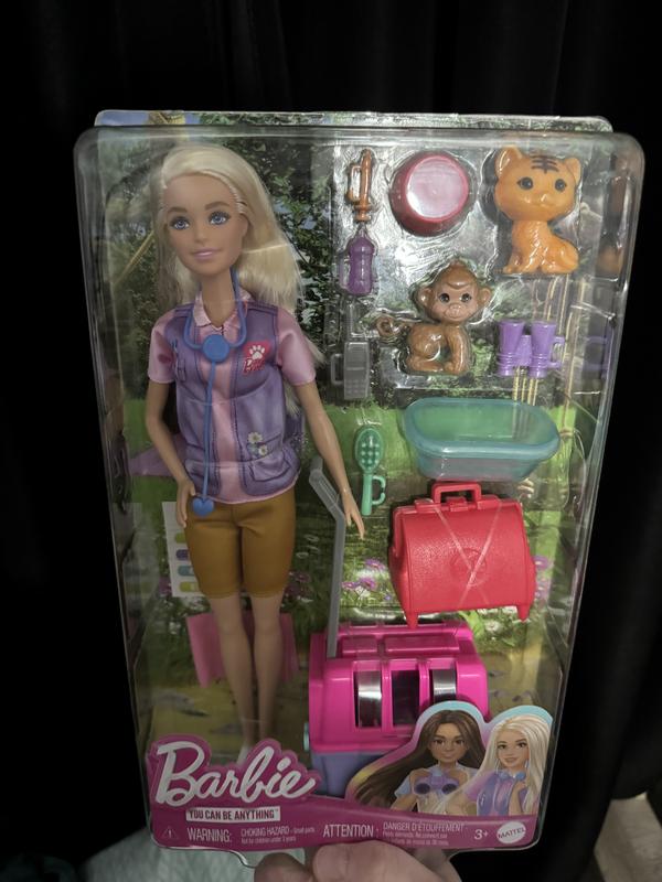 Barbie Animal Rescue & Recovery Playset with Blonde Doll, 2 Animal Figures  & Accessories 