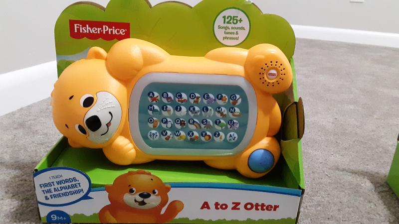 SOUNDS TUNES & PHRASES 9M GCW09 US VERSION FISHER PRICE A TO Z OTTER 125 SONGS 
