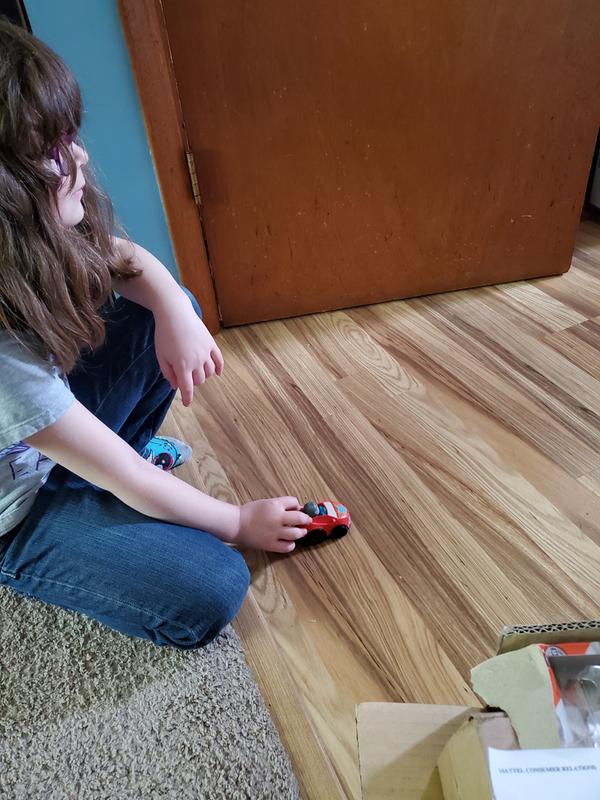 rolling the car on the floor