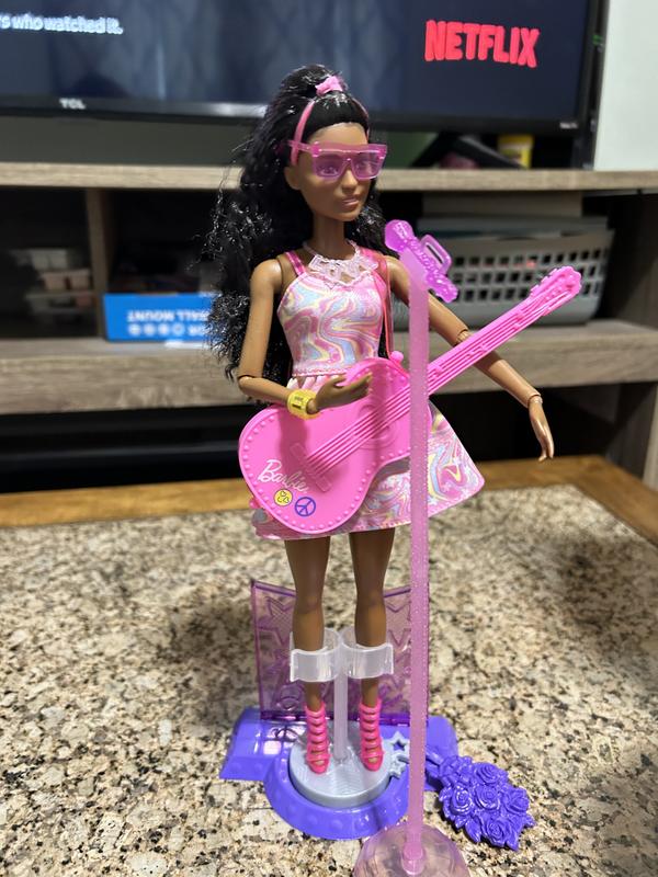 Barbie 65th Anniversary Careers Pop Star Doll & 10 Accessories Including  Stage with Movement Feature 