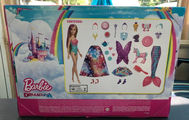 Barbie Dreamtopia Advent Calendar Back of Box