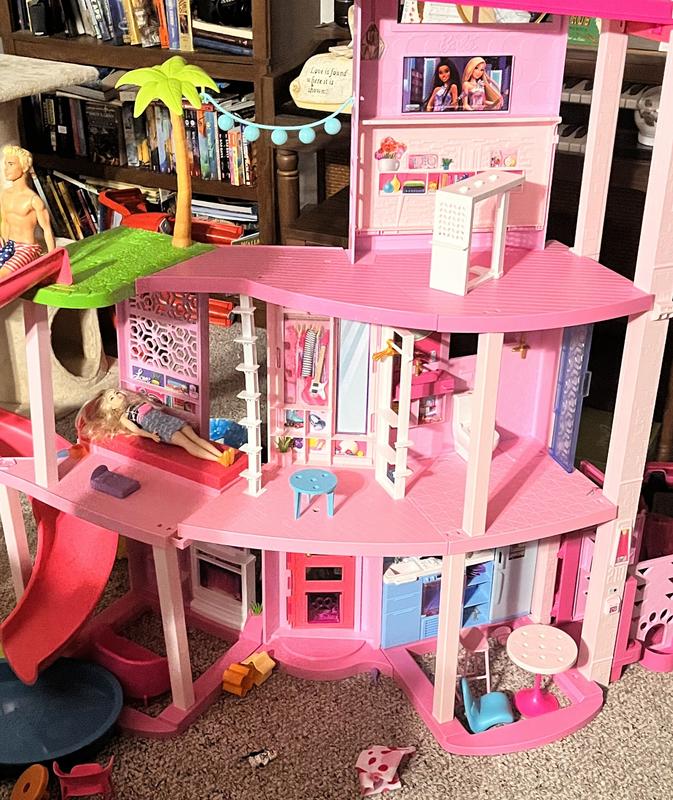  Barbie Dreamhouse 2023, Pool Party Doll House with 75+ Pieces  and 3-Story Slide, Barbie House Playset, Pet Elevator and Puppy Play Areas​  : Toys & Games