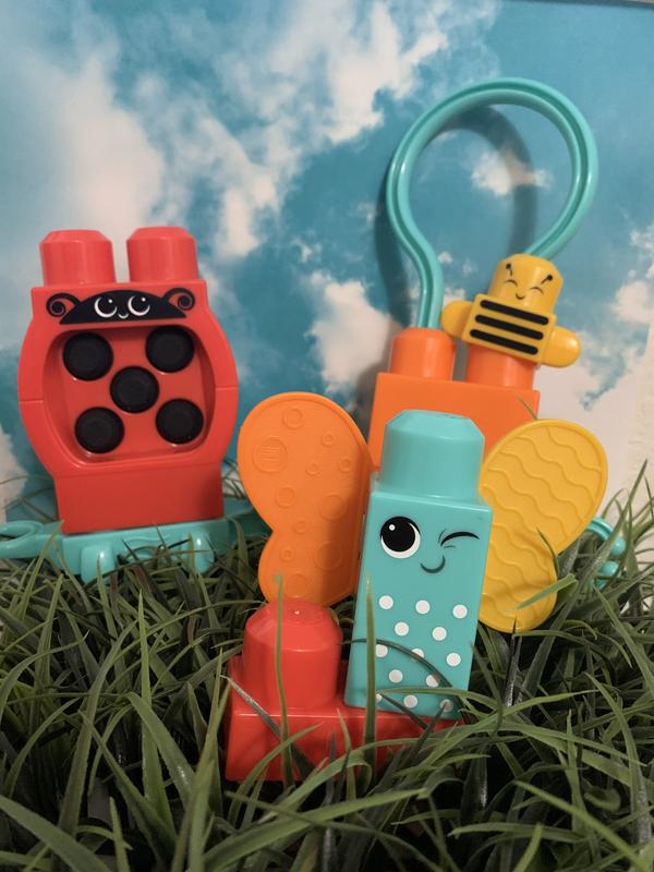 Cute butterfly, textured ladybug and a moveable bee.