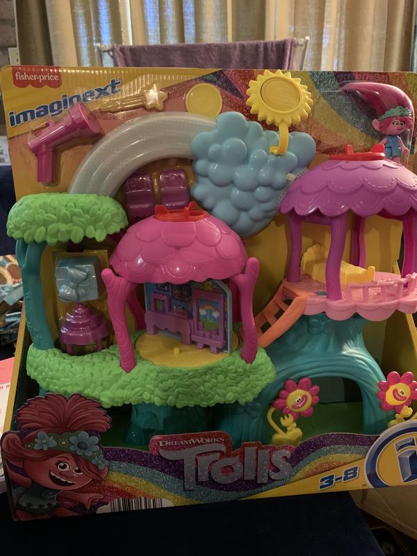 Imaginext Trolls Lights and Sounds Rainbow Treehouse Bundle