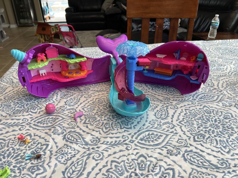 Polly Pocket Sparkle Cove Adventure Narwhal Adventurer Boat Playset