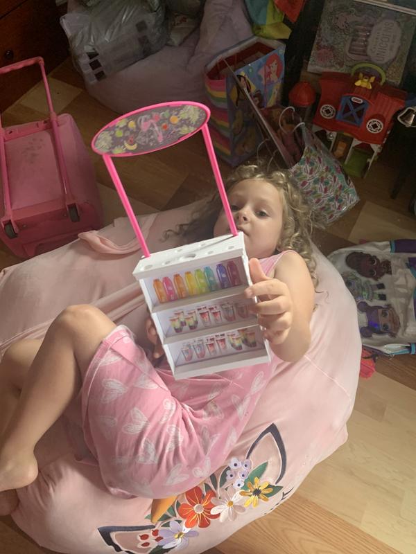 She loves playing with it with her new barbies !(: