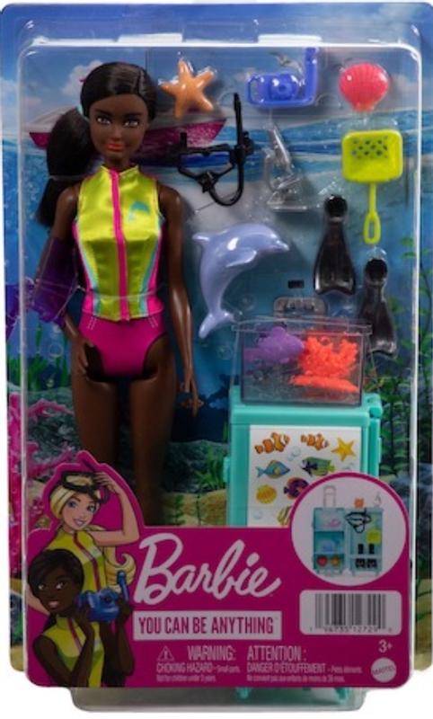 Barbie Marine Biologist Doll and Accessories, Mobile Lab Playset