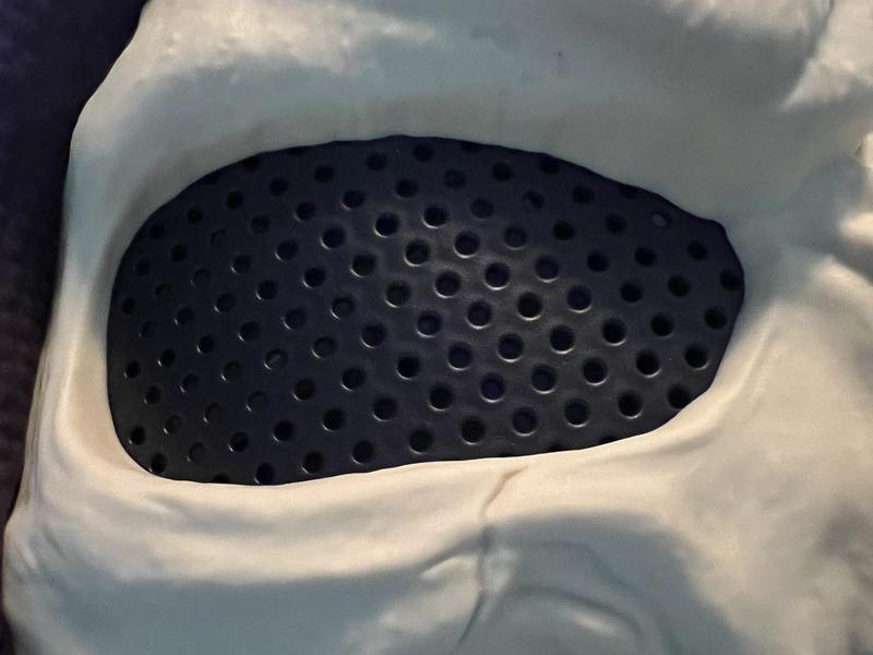 Plastic mesh over eyes