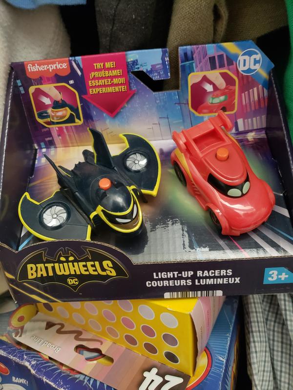 Fisher-Price DC Batwheels Light-Up 1:55 Scale Toy Cars, Bam the Batmobile &  Buff, 2 Pieces