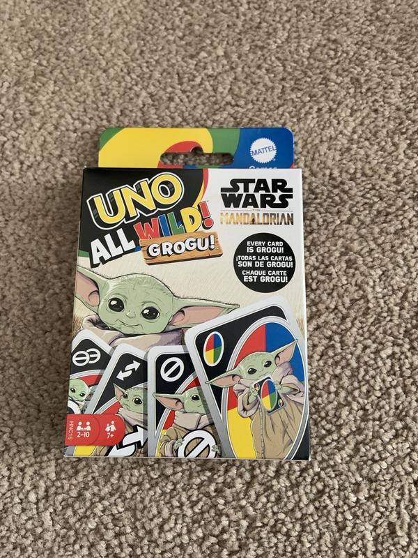 Mattel Games UNO All Wild Grogu Card Game, Family, Adult and Party