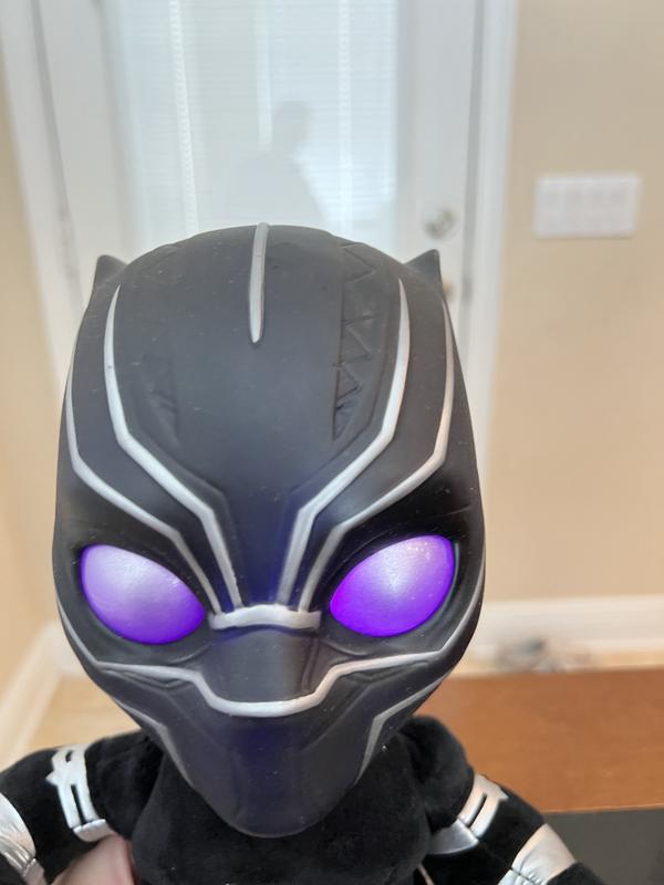 Marvel Peluche Black Panther Cœur de Wakanda (28 cm) avec lumières et sons,  à collectionner, Jouet Enfant, Dès 3 ans, HJM24