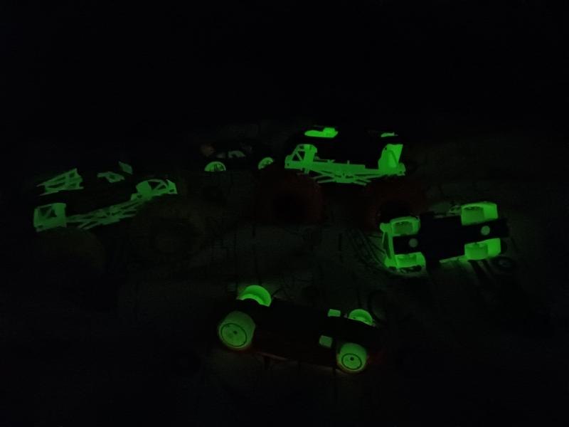Customer photo for "fun cars and trucks that glow in the dark"