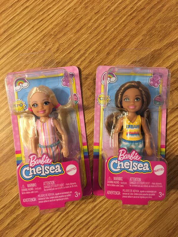 Barbie Chelsea Doll (6-inch Blonde) Wearing Skirt with Striped
