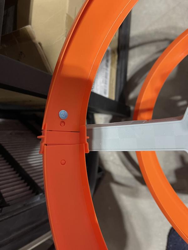 Metal tab on the track