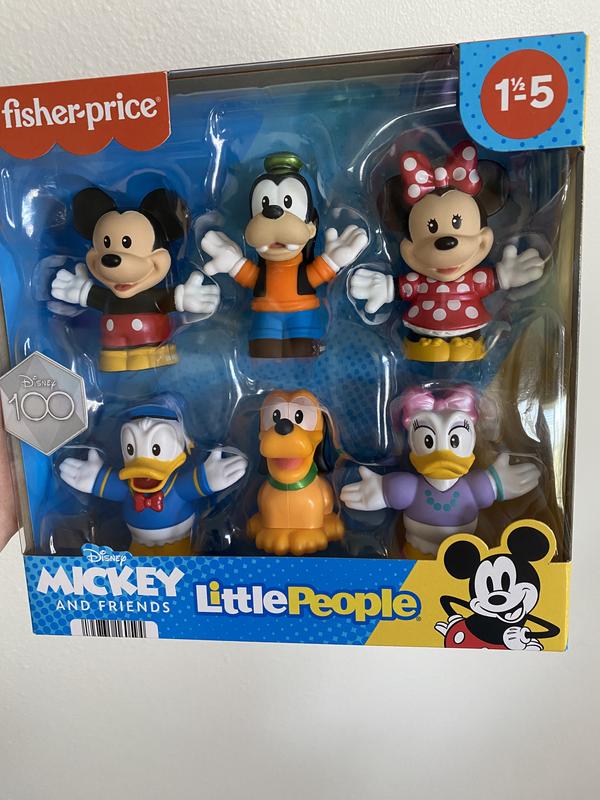 Fisher-Price Little People Toddler Toys Disney 100 Mickey & Friends Figure  Pack with 6 Characters for Ages 18+ Months