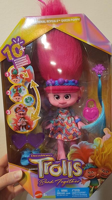 Trolls Band Together Hairsational Reveals Queen Poppy Doll