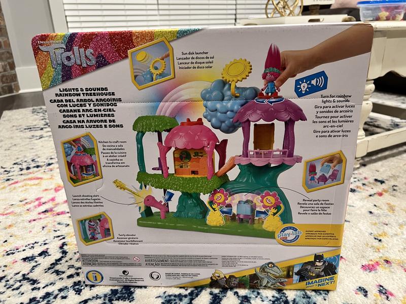 Imaginext Trolls Lights and Sounds Rainbow Treehouse Bundle