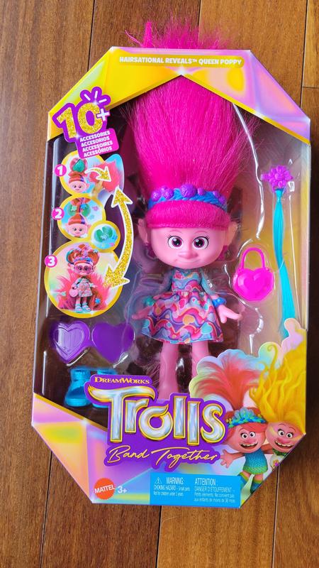 Trolls Band Together Hairsational Reveals Queen Poppy Doll