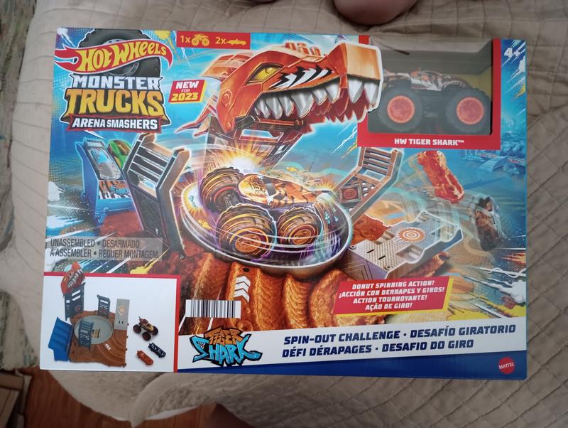 Hot Wheels Monster Trucks Arena Smashers Tiger Shark Spin-Out
