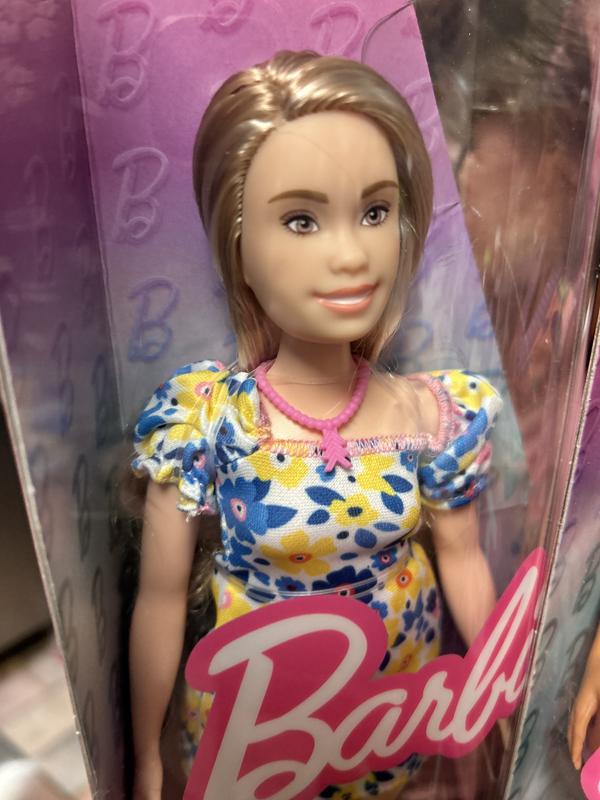 Barbie Fashionistas Doll 208 in Yellow Blue Floral Dress