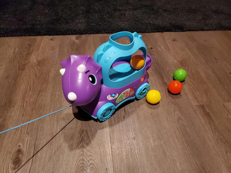 Fisher-Price Tricératops à boules rebondissantes, multilingue Âges 12 - 36M  