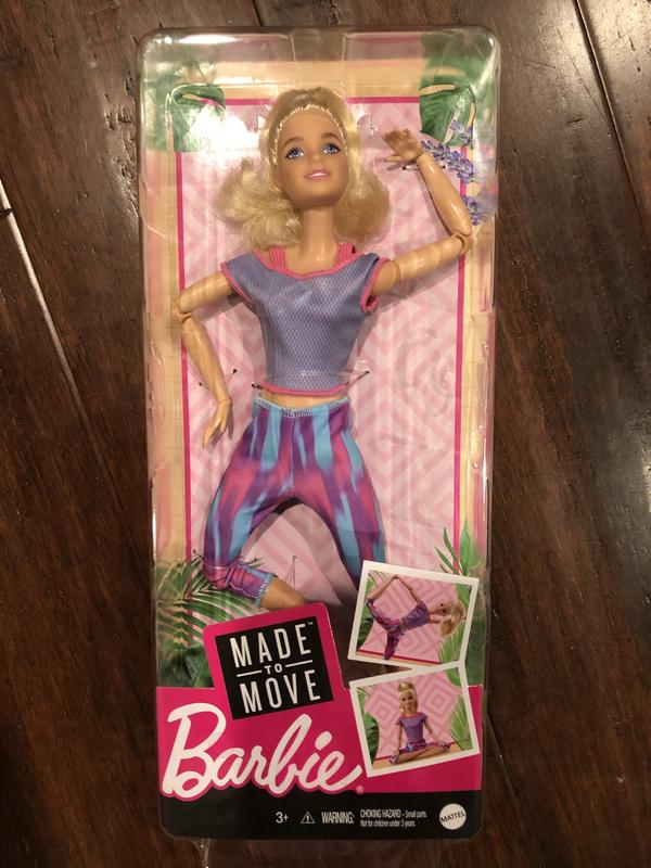 Barbie Made to Move Doll with 22 Flexible Joints & Long Blonde