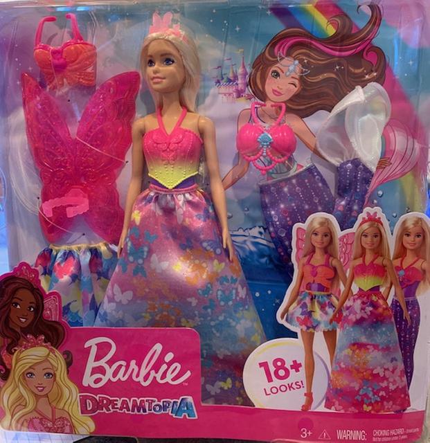 Jogo conjunto barbie dreamtopia 3 em 1 boneca + acessórios gjk40, mattel  boneca original, bonecas para