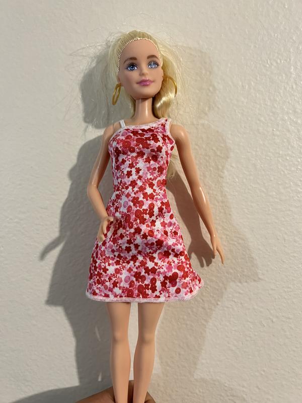 Barbie Fashionistas Doll #205 With Blond Ponytail And Floral Dress