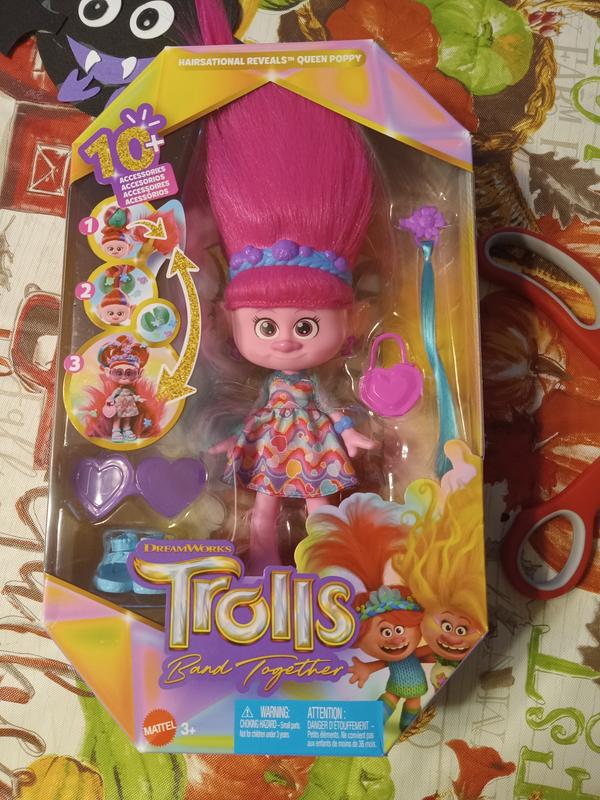 Trolls Band Together Hairsational Reveals Queen Poppy Doll