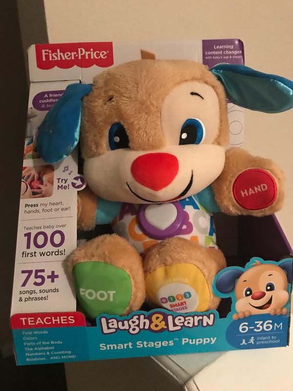 Fisher-Price Plush Baby Toy With Lights And Smart Stages Learning Content,  Laugh & Learn Puppy