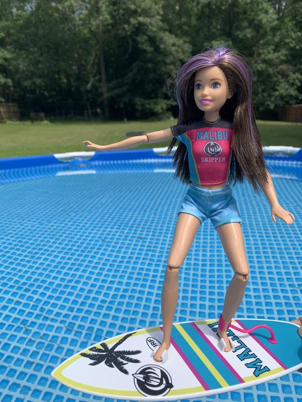 Barbie Dreamhouse Adventures Skipper Surfing Doll Surfboard GHK36 for sale online 