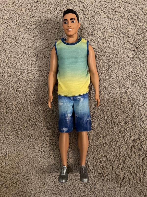 Barbie Fashionistas Ken Doll in Ombre Tank and Jean Shorts