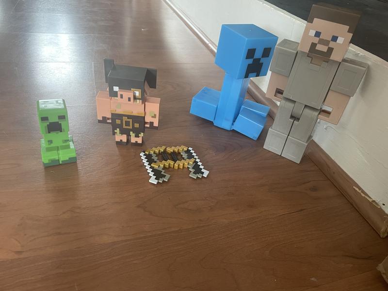 Minecraft Legends Action Figure 2-Pack, Creeper vs Piglin Bruiser, 3.25-In  Collectible Toys