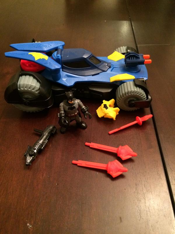 Batman mobile with detachable accessories