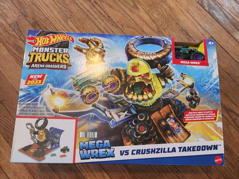 Hot Wheels Monster Trucks Arena Smashers & Truck Set w/2 Free Diecast Cars!