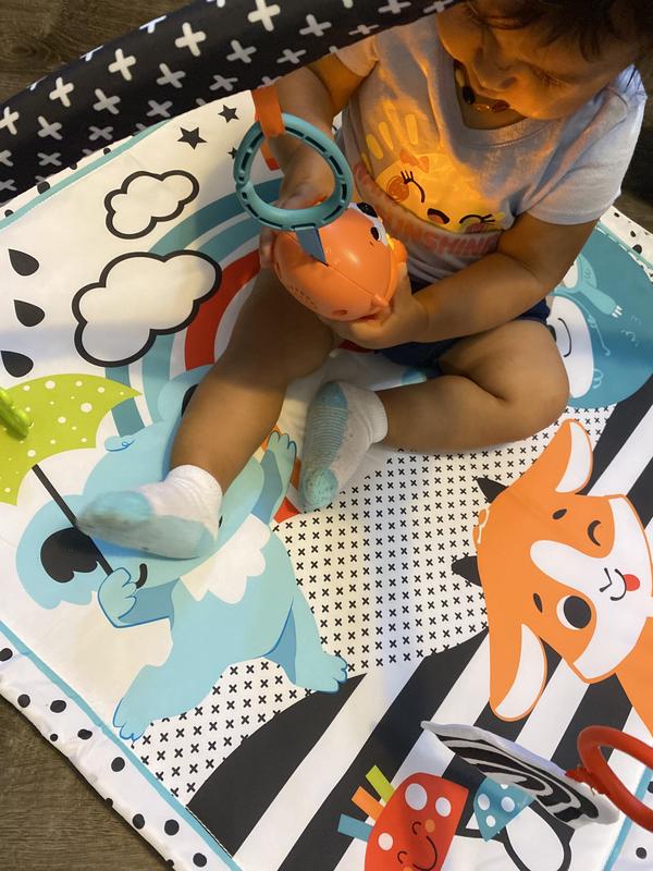 Baby playing with the musical otter