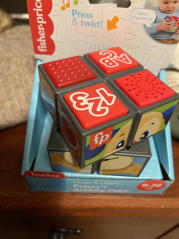 Fisher-Price Laugh & Learn Puppy?s Activity Cube Electronic Learning Toy  for Baby & Toddler