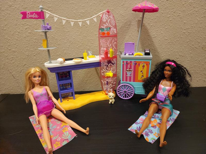  Barbie Dolls & Accessories Playset, Beach Boardwalk