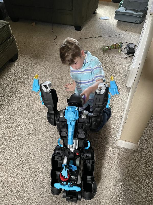 Benny checking out the Batbot