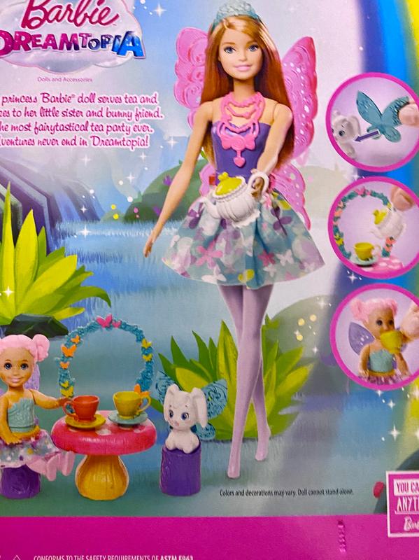 barbie dreamtopia dolls and tea party playset