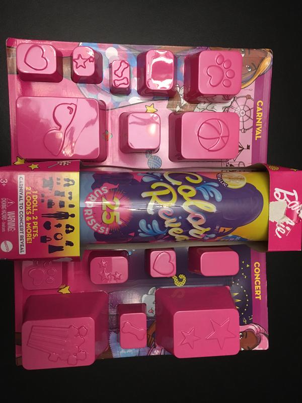 Barbie Day-To-Night Color Reveal with 25 Surprises & Day-To-Night  Transformation Carnival To Concert Doll Accessories 