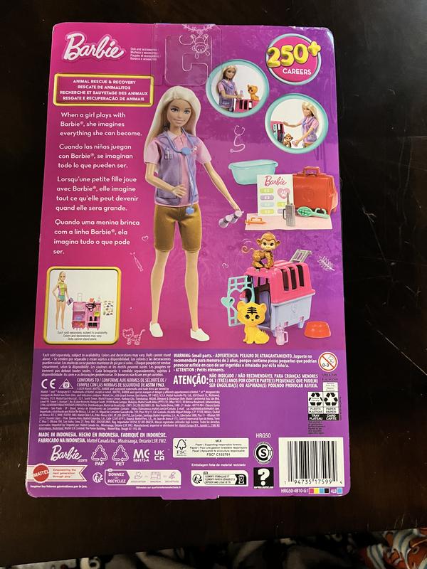 Barbie Animal Rescue Recovery Playset with Blonde Doll 2 Animal Figures Accessories Toys R Us Canada