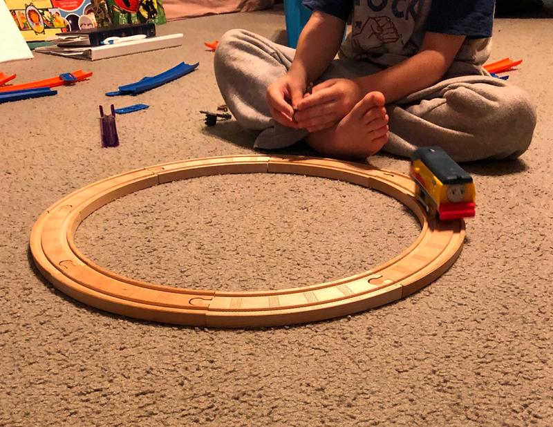 Train on Wooden Track