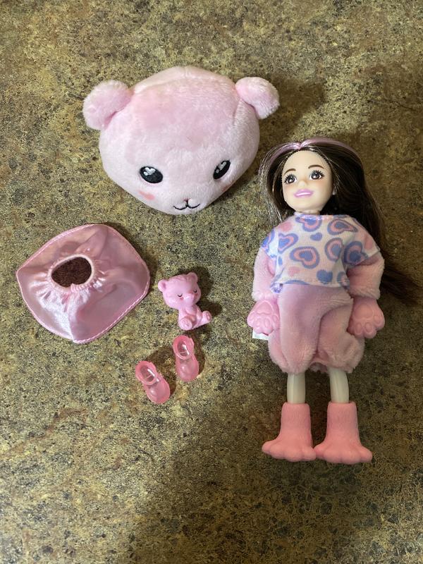 Barbie Cutie Reveal Chelsea Doll & Accessories, Animal Plush Costume & 6  Surprises Including Color Change, Teddy Bear as Dolphin
