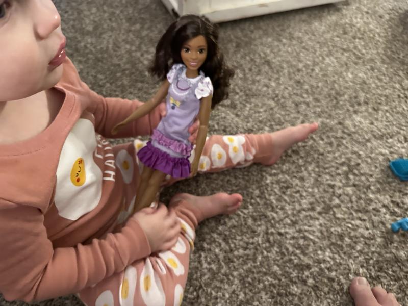 Telling mom about the doll!