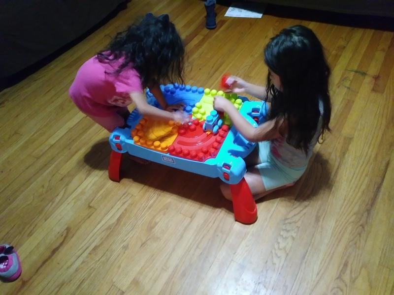 My daughter and niece building their community