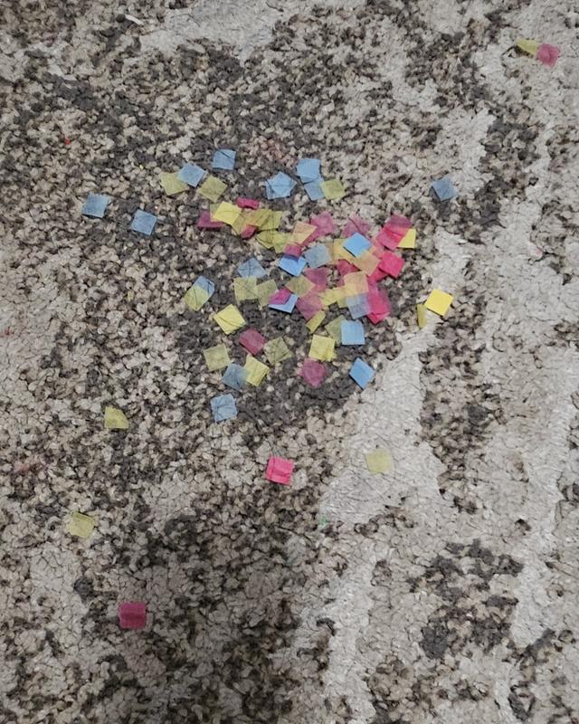 confetti was fun for the kids but not the best to cleanup, but the happy faces and smiles were worth it