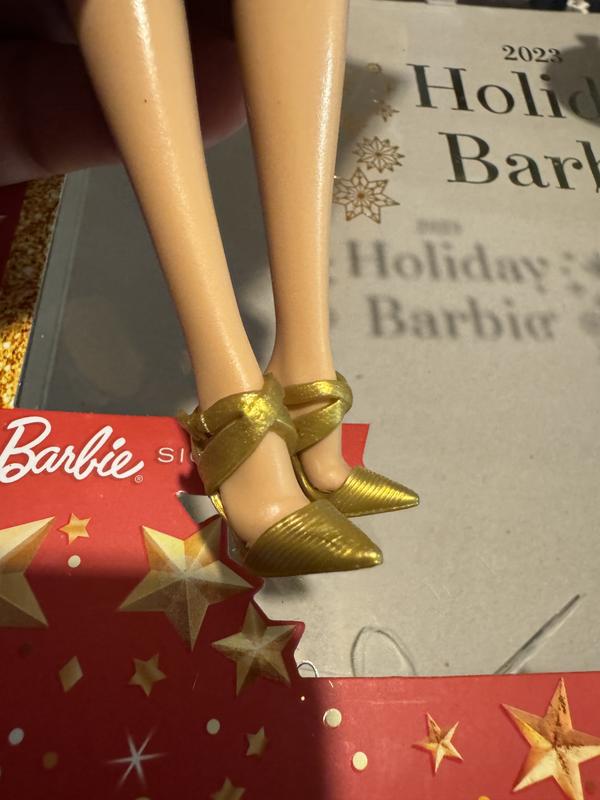 Barbie 2023 Holiday Barbie Doll, Seasonal Collector Gift, Barbie Signature,  Golden Gown and Displayable Packaging, Dark Brown Hair