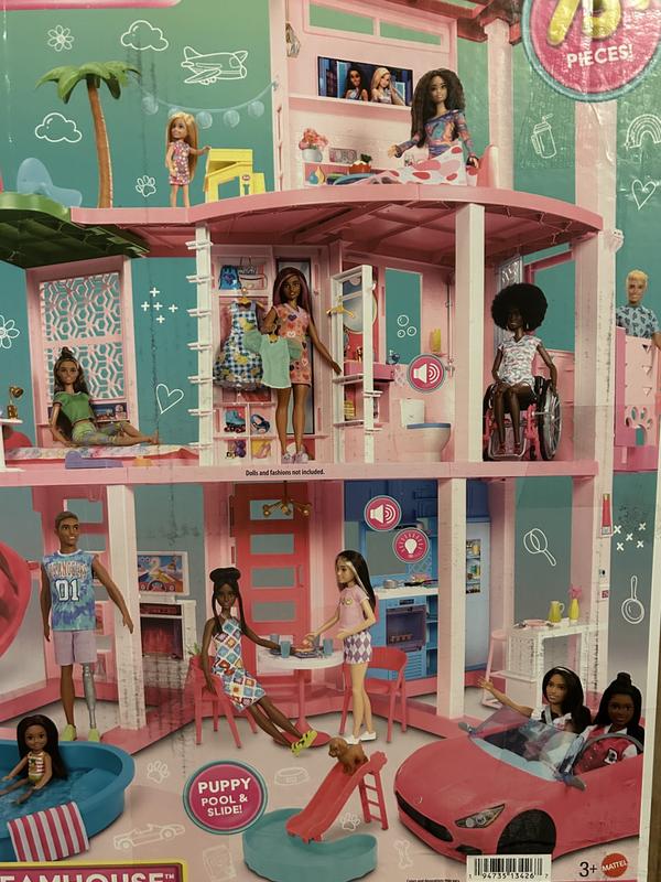 Barbie Dreamhouse, 75+ Pieces, Pool Party Doll House with 3 Story