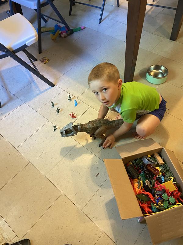 Playing soldiers with the T-Rex